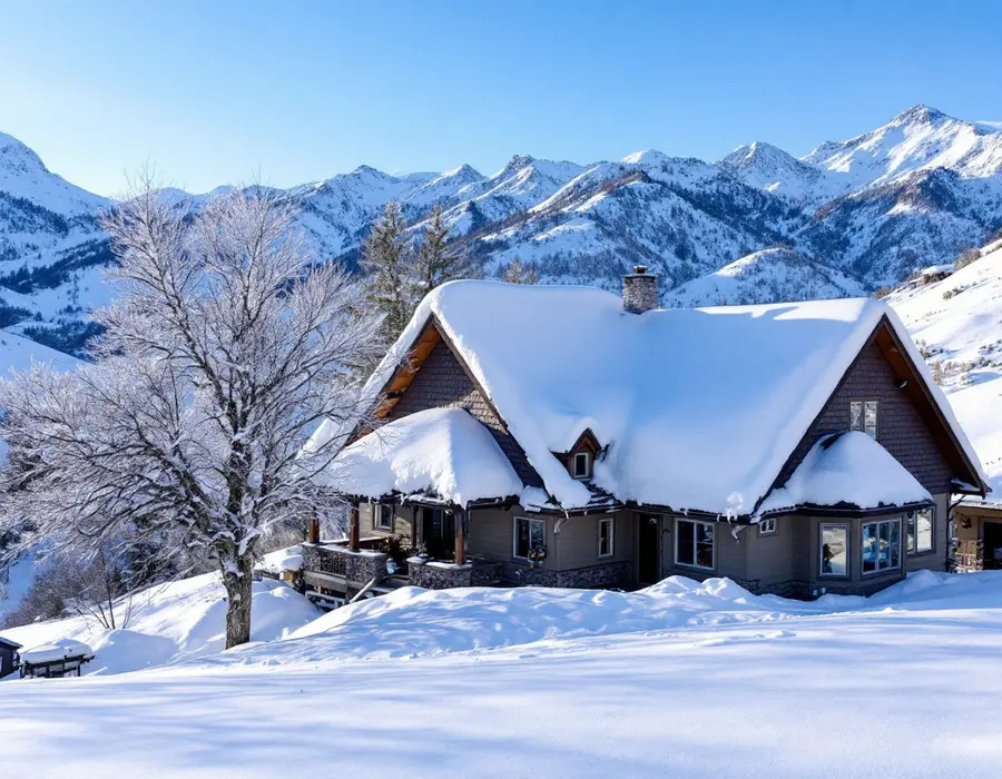 Heber Valley home under deep winter snow